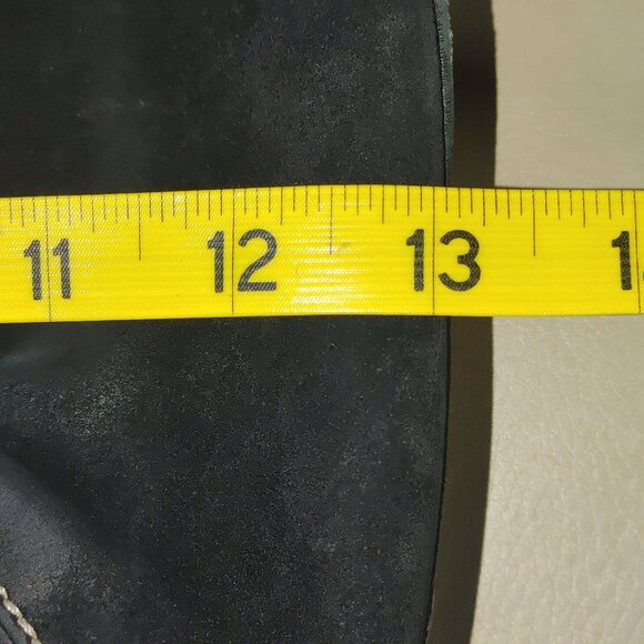 Salvatore Ferragamo Hobo Bag Black Leather Suede White Stitching Italy - Picture 4 of 16